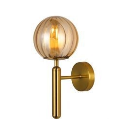 Italux Ravena WL-2324-1 BRO+AMB Lampa ścienna Mosiądz