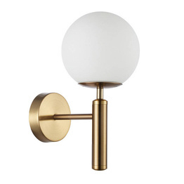 Italux Ravena WL-2324-1 GD+OPA Lampa ścienna Mosiądz