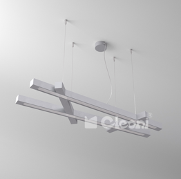 Ramita P LED Lampa Wisząca Srebrny Cleoni