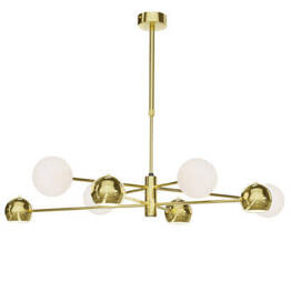 Jupiter Lampa Wisząca Moka  8-punktowy biały klosz 1968
