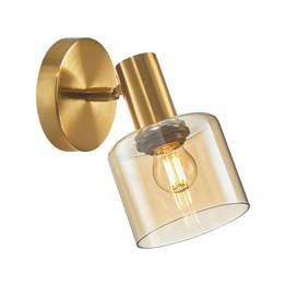 Italux Santia WL-65342-1 BRO+AMBER Lampa ścienna