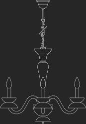 Żyrandol Voltolina DALI 4L nikiel