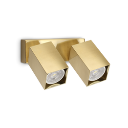 Kinkiet Ideal Lux Dynamite Ap2 Square Ottone 371245