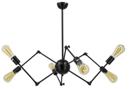 Lampa Wisząca Elem Spider 6767/6 BLACK