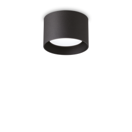 Ideal Lux Spike Pl1 Round Nero Plafon 278704