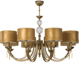 Lampa wisząca Kutek Zaffiro ZAF-ZW-8(P/A) Patyna