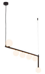 Jupiter Lampa Wisząca Taida  czarny 6-punktowy klosz biały 1927