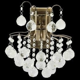 Elem Monte Carlo 6247/1 21QG mosiądz Lampa Ścienna kryształowa