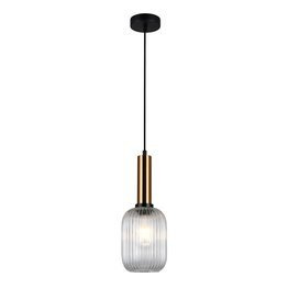 Zwis szklany Italux Antiola  mosiądz