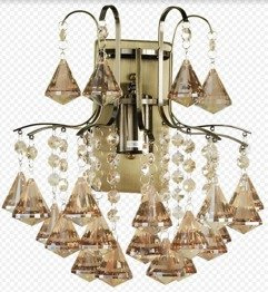 Elem Monte Carlo 6246/1 21QG mosiądz Lampa Ścienna kryształowa