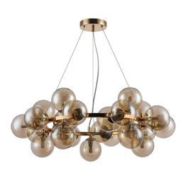 Italux Cabella PND-5252-25-GD-CGN Lampa wisząca ze szklanymi kloszami