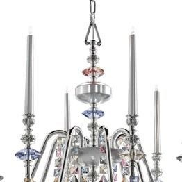 Chic 5 srebrny Żyrandol Masiero