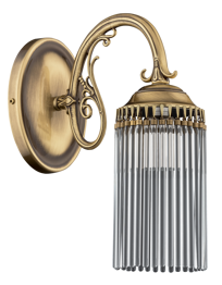 Lampa ścienna Kutek Fiore FIO-K-1(P) Patyna