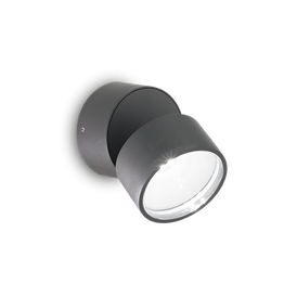 Lampa Ścienna Ideal Lux Omega Ap Round Antracite 3000k 285450