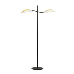 LOTUS LP2 WHITE/GOLD lampa podłogowa czarny (1107/LP2) - Emibig