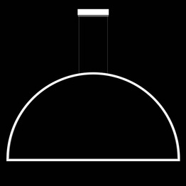 Zwis Półokrągły Nowoczesny Ramko Demi 66465 120 cm biały