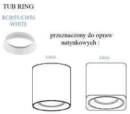 Oprawa wpuszczana Maxlight Tub Ring/wh