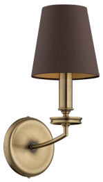 Ekskluzywna lampa ścienna Kutek Rossano ROS-K-1(P/A) Patyna