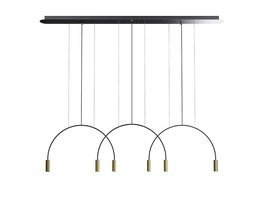 Zwis Estiluz Volta L165.3D Czarno złoty