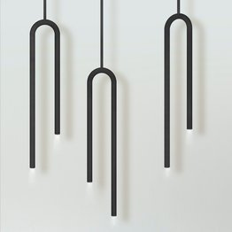 Fork Nowoczesny Czarny Zwis Ramko