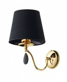 Czarno-złota lampa ścienna Jupiter Egida 1798