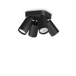 Plafon Ideal Lux Dynamite Pl4 Round Nero 371290