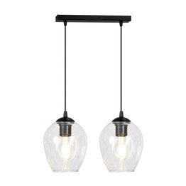 ISTAR 2 BL TRANSPARENT lampa wisząca czarny (679/2) - Emibig