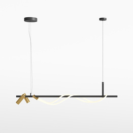 Tau lampa wisząca czarny-Złoty (MOD166PL-L30GB3K) - Maytoni