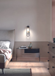 Lampa ścienna włoska Masiero Luppiter A1 Alabaster