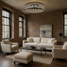 Lampa Sufitowa Berella Light Negros PL60 BK BL5576