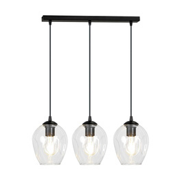 ISTAR 3 BL TRANSPARENT lampa wisząca czarny (679/3) - Emibig