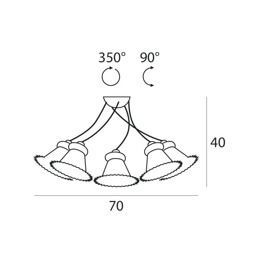 Linea Light Mami 2657RU Lampa Sufitowa