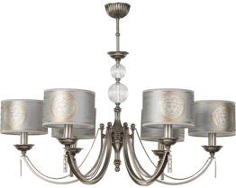 Lampa wisząca Kutek Zaffiro ZAF-ZW-6(N/A) Nikiel