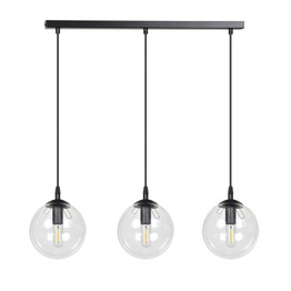 COSMO 3 BL TRANSPARENT lampa wisząca czarny (711/3) - Emibig