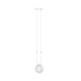 GLAM 1 WHITE/TRANSPARENT lampa wisząca biały (1116/1) - Emibig