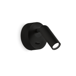 Lampa Ścienna Ideal Lux Bean Ap Round Nero 260617