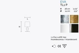 MASIERO Eva TL1 P Lampa Nocna biała