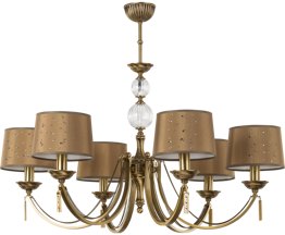 Lampa wisząca Kutek Zaffiro ZAF-ZW-6(P/A) Patyna