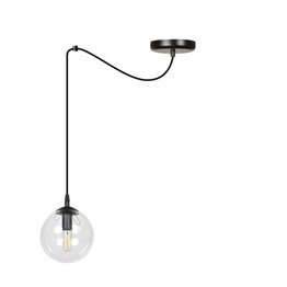 GIGI 1 BL TRANSPARENT lampa wisząca czarny (936/1) - Emibig