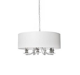 Lampa wisząca Berella Light Adozo 7 Styl Glamour Biały/Chrom BL0147