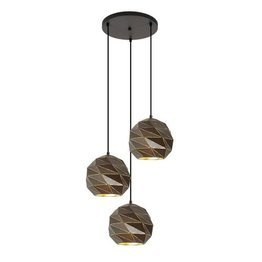 Italux Żyrandol Palermo PND-2424-3S-GR+GD