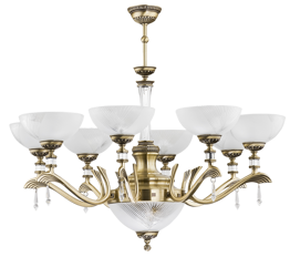 Luksusowa lampa wisząca Kutek Farini FAR-ZW-8(P) Patyna