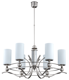 Żyrandol Kutek Ruta RUT-ZW-6(N/KL)WHITE Nikiel