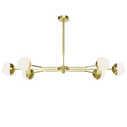 Jupiter Lampa Wisząca Trento 6-punktowy mosiądzowany 1980