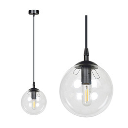 COSMO 1 BL TRANSPARENT lampa wisząca czarny (711/1) - Emibig
