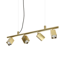 Żyrandol Ideal Lux Dynamite Sp4 Square Ottone 371399