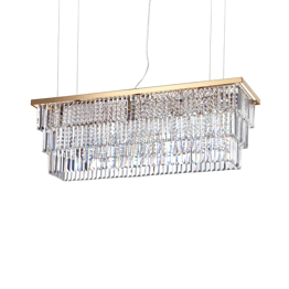 Żyrandol kryształowy Ideal lux Martinez SP8 Złoty