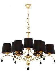 Czarno-złota lampa wisząca Jupiter Egida 1797