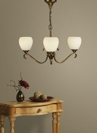 Lampa wisząca Columbia 3lt pendant & opal glass