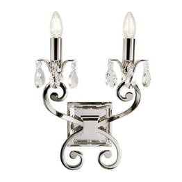 Oksana 2 Polerowany Nikiel Kinkiet Interiors UL1W2N